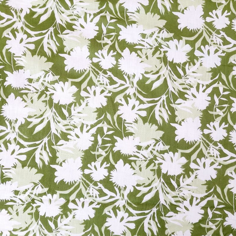 Dohar 100% Cambric Cotton Reversible Single Bed AC Blanket, Green Flora