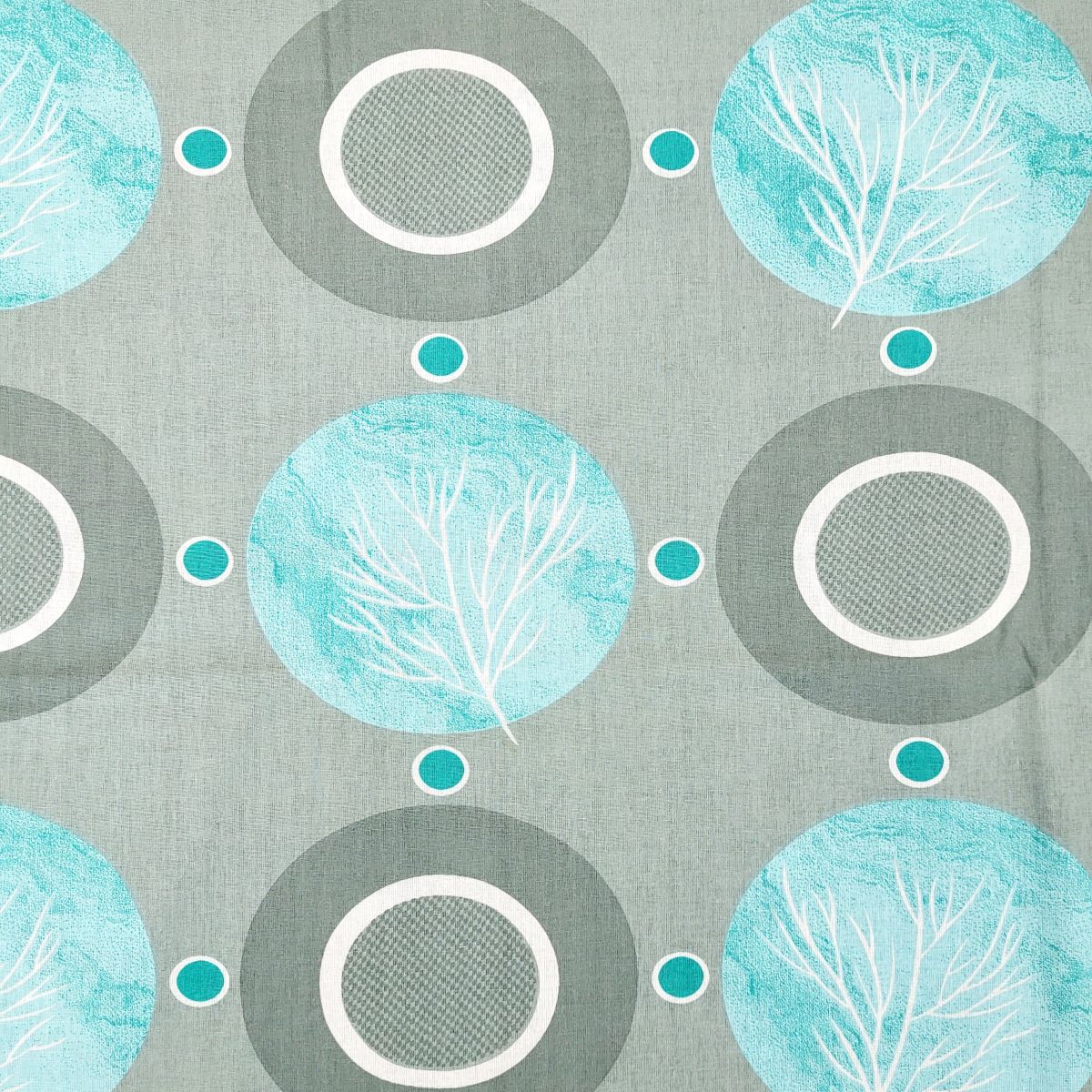 Urban Layers Pure Cotton Double Bedsheet, Polka Cyan