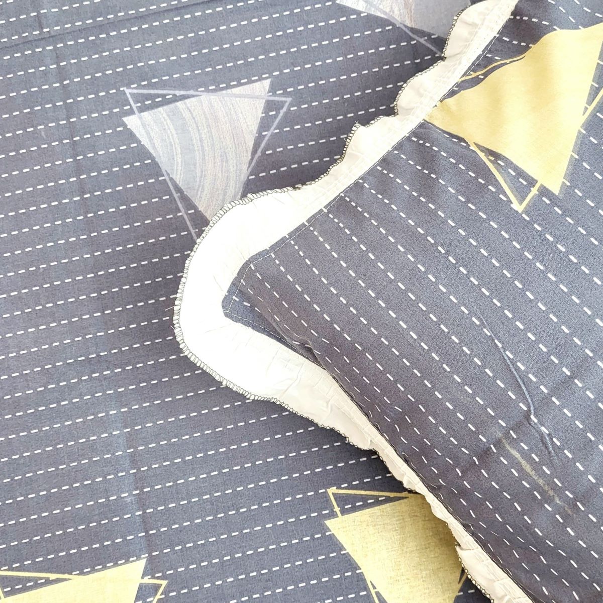 Urban Layers Pure Cotton Double Bedsheet, Slate Grey