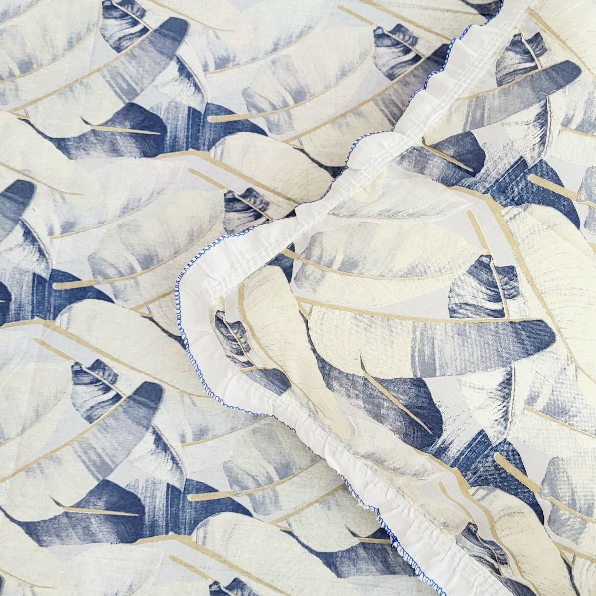 Urban Layers Pure Cotton Double Bedsheet, Feather Blue