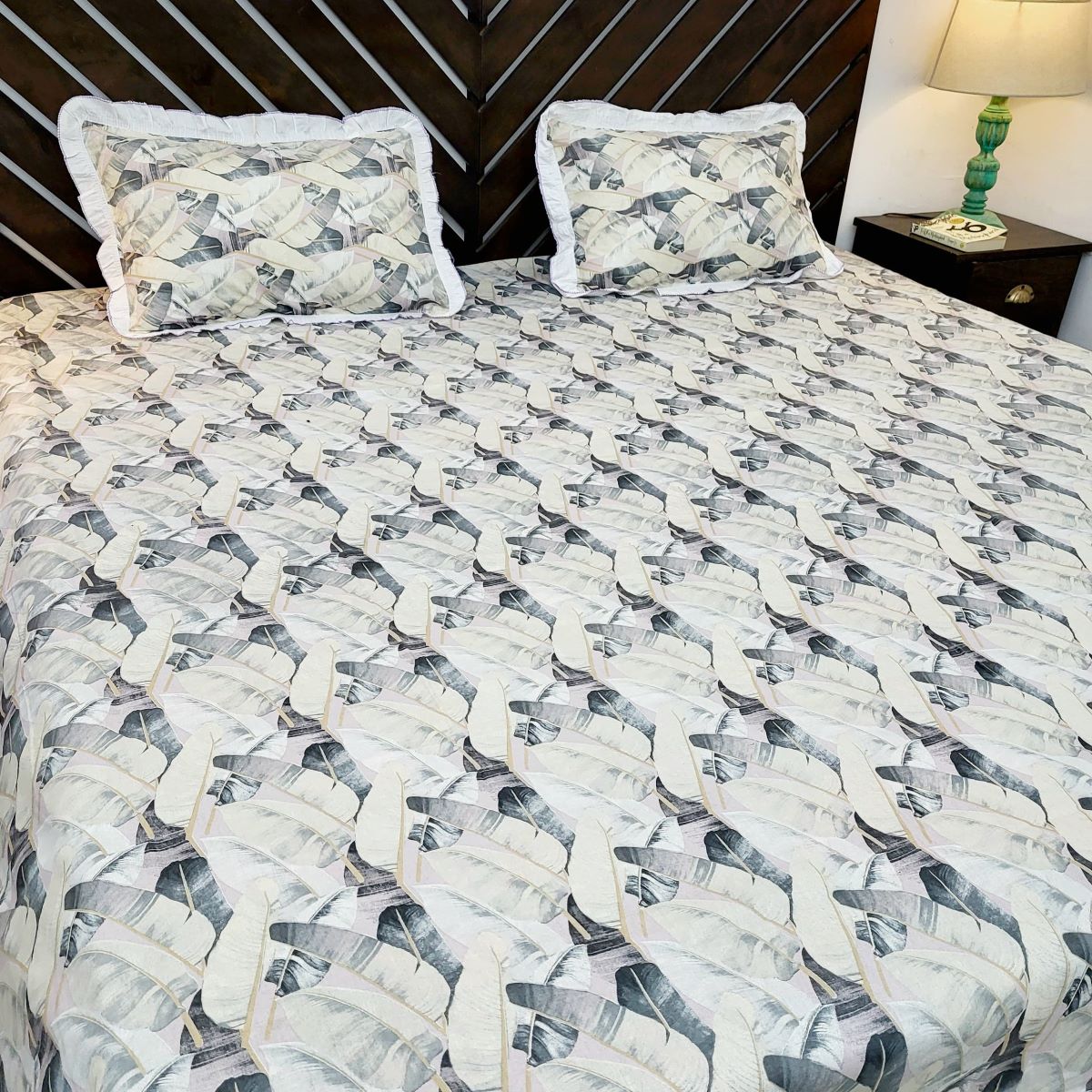 Urban Layers Pure Cotton Double Bedsheet, Feather Grey