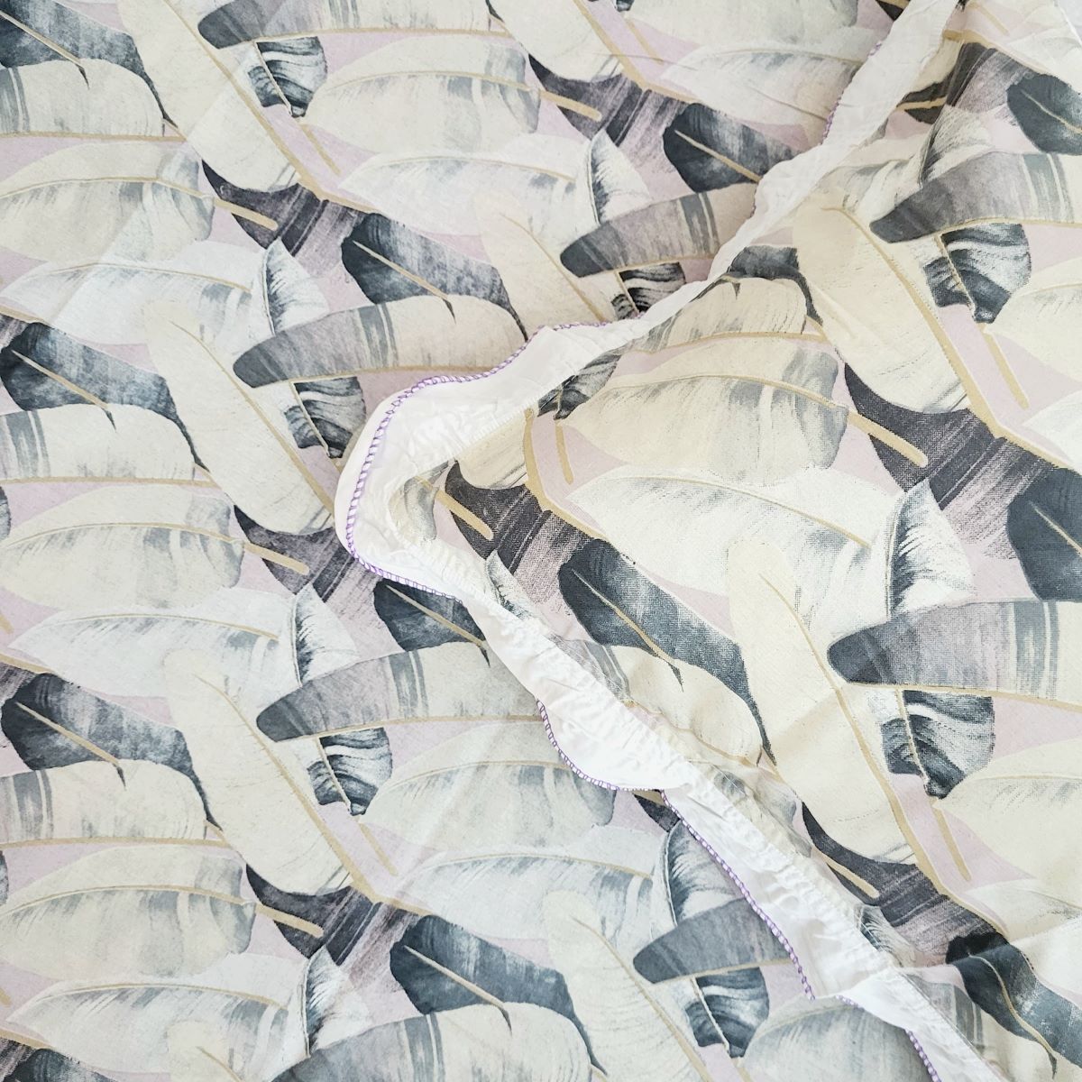 Urban Layers Pure Cotton Double Bedsheet, Feather Grey