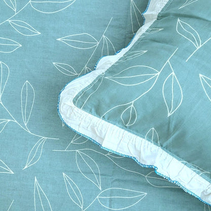 Urban Layers Pure Cotton Double Bedsheet, Petal Blue