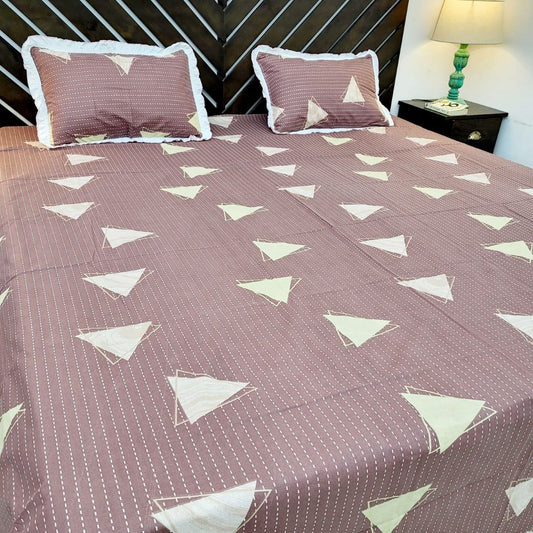 Urban Layers Pure Cotton Double Bedsheet, Dusty Mauve