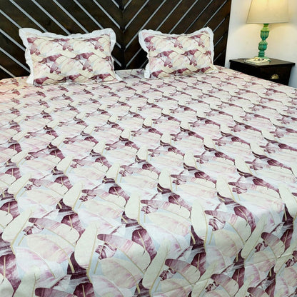 Urban Layers Pure Cotton Double Bedsheet, Feather Mauve